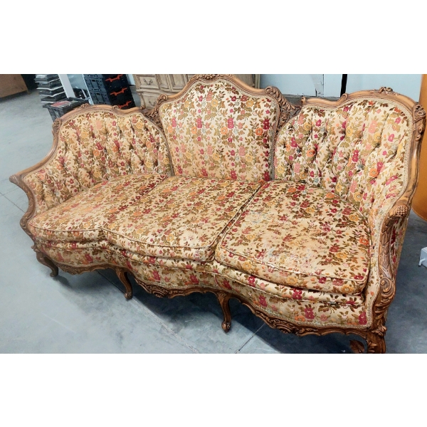 Mid Century Victorian Style Upholstered Sofa As Shown.  
