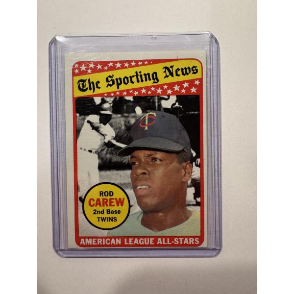 1969 Topps Rod Carew Sporting News All-Stars Baseball Card In Protective Holder - Great Card