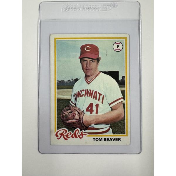 1978 Topps Tom Seaver Cincinnati Reds Baseball Card In Protective Holder - Mint