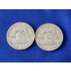 Image 2 : 2 - 90% Silver Franklin Half Dollars FV: $1.00