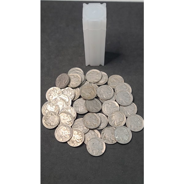 Assorted Years United States 1930's Buffalo Nickels In Coin Storage Tube - Face Value: $2.00