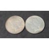 Image 1 : 1923 & 1924 90% Silver Peace Dollars 
