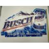Image 1 : Large Busch Beer ' Head for the Mountains' Advertising Metal Sign Approx. 19"x30"
