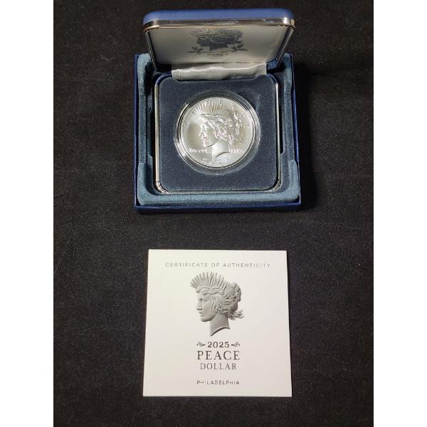 2025-P United States Silver Peace Dollar - 99.9% Silver - 0.859 Troy Oz