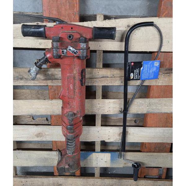 Heavy Duty Pneumatic Demo Hammer And New Toilet Auger Tool No Shipping Available