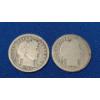 Image 2 : (2) 1892 Barber 90% Silver Dimes - Face Value: $0.20