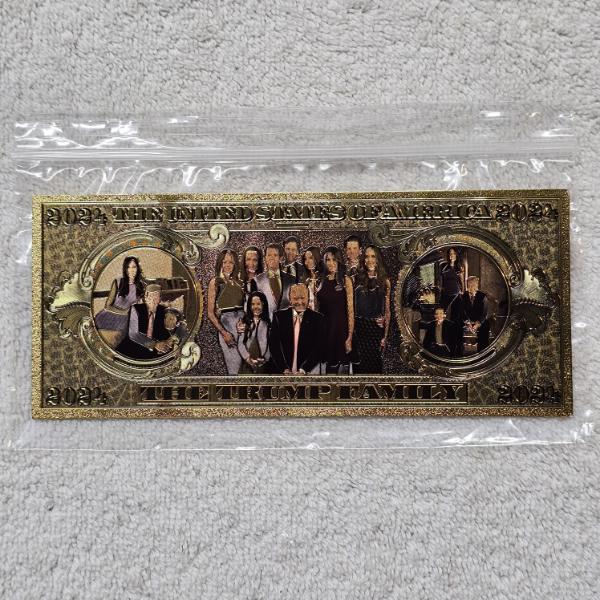 Donald Trump Family Collectible Novelty Gold Foil Banknote FV: $0