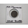 Image 1 : 1919 Chile 20 Centavos Silver Coin ASW: 0.0386oz