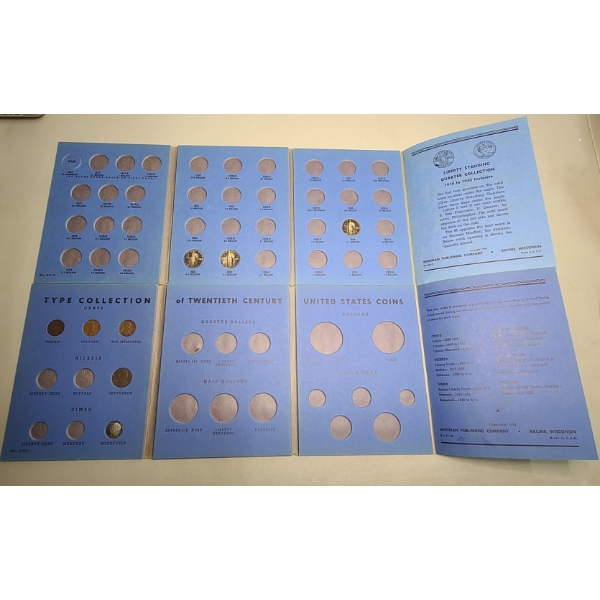 Liberty Standing 90% Silver Quarters Whitman Book & 20th Century U.S Coins Whitman Book - FV: $0.93