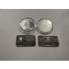 Image 2 : 4 - Beautiful .999 Fine Silver Troy Silver Ounces - Including Golden Gate Bridge Ounce - All Mint 