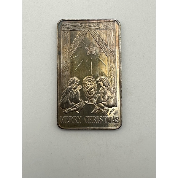 YCI Mint Christmas Nativity Scene 1oz .999 Silver Bar
