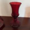 Image 5 : 4 Piece Ruby Glass Assortment Including Duncan & Miller Handled Candy Dish