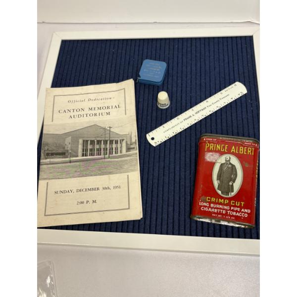 Vintage Item Prince Albert Crimp Cut Pipe & Cigarette Tobacco Can - 1951 Canton Memorial Auditorium 