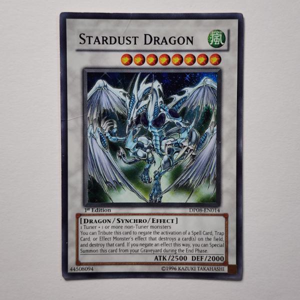 Stardust Dragon DP08-EN014 Holo 1st Edition Yu-Gi-Oh Trading Card ~ W/ Some Damage
