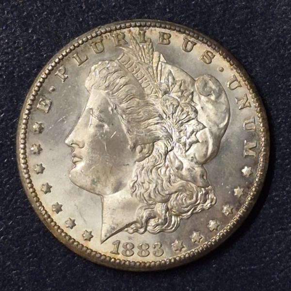 Carson City Silver Dollar - 1883 CC Morgan Silver Dollar - Light Obverse Toning