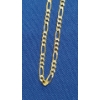 Image 6 : 14K Yellow Gold 18" Figaro Diamond Cut Chain Necklace - Weight: 7.7g