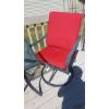 Image 3 : Excellent Outdoor / Porch / Patio Table & Swivel Cushioned Chairs -   Table is 24" Square - See Pics