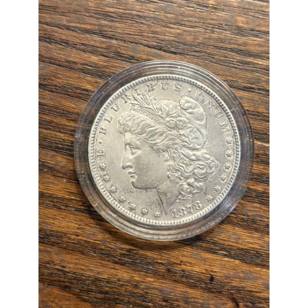 1878 Morgan Silver Dollar - 90% Silver - FV $1.00 - Encapsulated