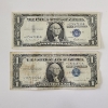 Image 1 : TWO U.S. Blue Seal *STAR NOTES* $1 Silver Certificates - Including **BIRTHDAY NOTE 12-23-1974**