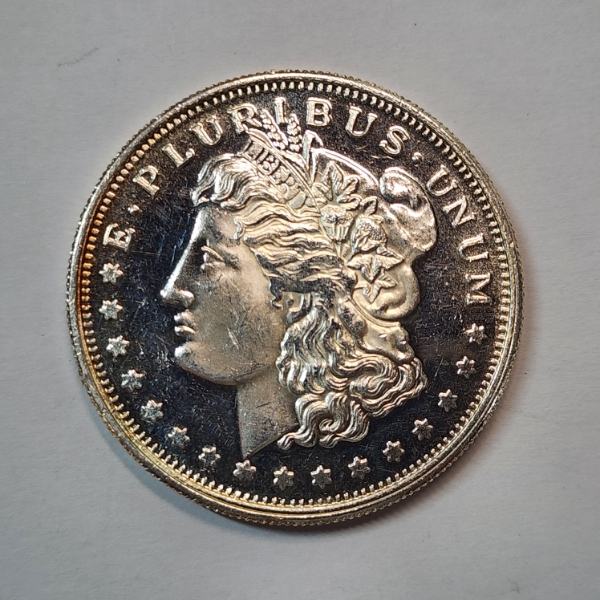 Morgan Dollar Design One Troy Ounce .999 Fine Silver Round