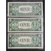 Image 2 : U.S. CURRENCY - RARE Tot 3 - 1935 E & F  One Dollar ($1) Blue Seal Silver Certificate's