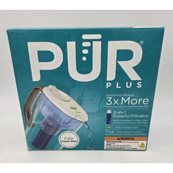New In Box! Pur Plus 7 Cup Water Purifying Pitcher 