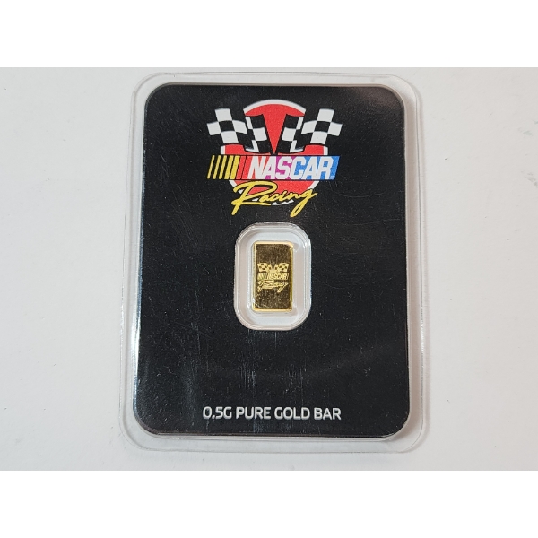 Rare 2025 NASCAR Racing 0.5g .9999 Gold Bar In Sealed Package 