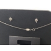 Image 9 : Sterling Silver Heart Necklace & White Sapphire Earring Set by Helzberg Diamonds W/ Warranty