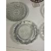 Image 7 : Beautiful Glass Plates & Ashtray - 2 plates - 2 ashtrays - one dish with red rimmed