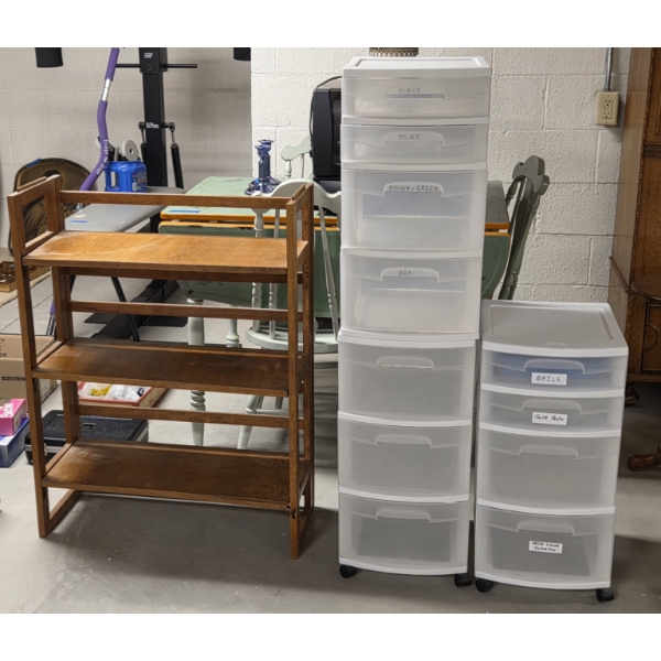 *Pick Up At Mantua Home-No Shipping Available* Great Condition Storage Group Including Solid Wood