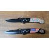 Image 1 : (2) Ohio State University & Harley Davidson OTS Push Button Switchblade Knives