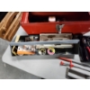 Image 3 : Nice Toolbox, Assorted Tools, Files, Miter Box, Auto Tool Set, Spool of Wire, Level, & More!