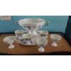 Image 1 : Gorgeous "ROSENTHAL" Germany 8 Pc Punch Bowl / Cups & Underplate - Commanding Size