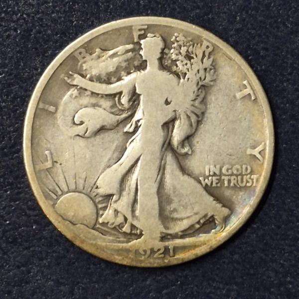 1921 D Walking Liberty Half Dollar RARE - See Pics For Condition
