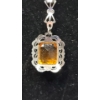 Image 3 : Sterling Silver Necklace W/ Beautiful Orange Stone Pendant & Gold Filled Necklace W/ Purple Stones