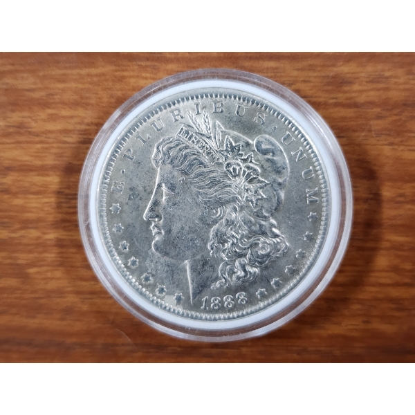 Very Nice 1888 Morgan Silver Dollar in Protective Case ~ Philadelphia Mint!