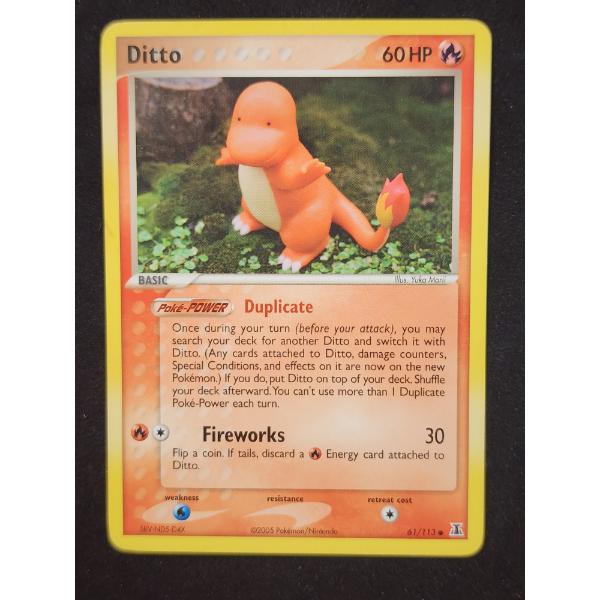 Ditto 61/113 Non-Holo Vintage 2005 Pokemon Trading Card With Yuka Morii Artwork!