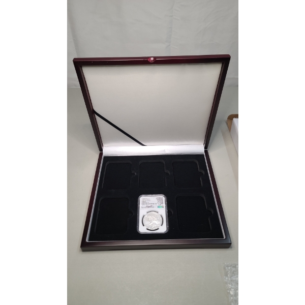 2023 NGC First Day Of Issue MS 70 .999 Silver Peace Dollar In Nice Storage Case With Plaque -Signed 