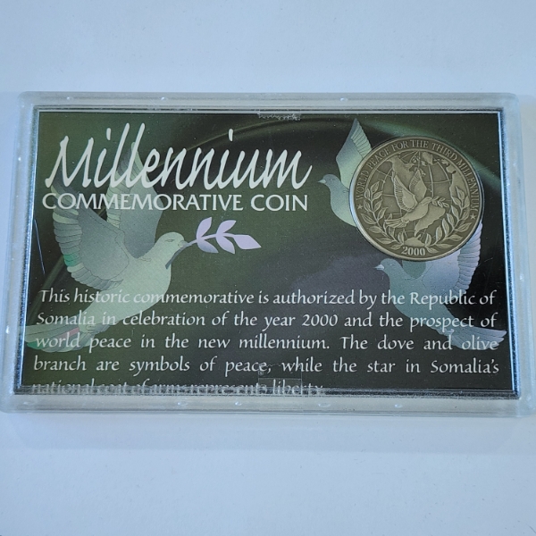 2000 Millennium Commemorative $10 Coin Authorized by the Republic of Somalia