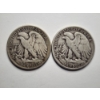 Image 3 : Two Walking Liberty 90% Silver Half Dollars ~ 1943 & 1945 ~ $1.00 Face Value