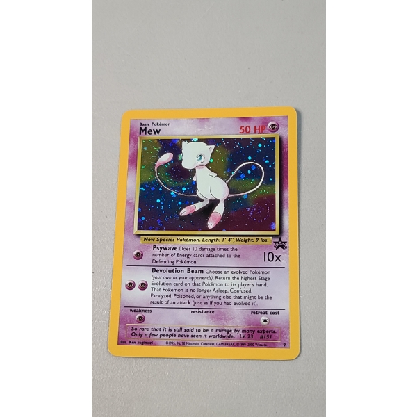 Pokémon TCG 2000 Mew 9 Black Star Promo Holo SWIRL Card