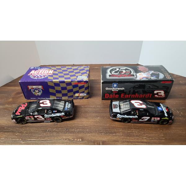 (2) 1998 & 1999 Dale Earnhardt #3 1:24 Scale Diecast Cars 