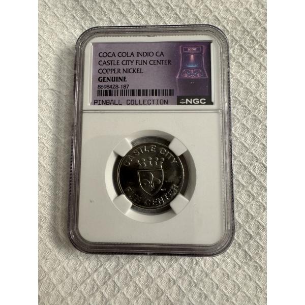 Coca-Cola Indio, CA Castle City Fun Center Copper Nickel Token - Graded By NGC - Mint Condition