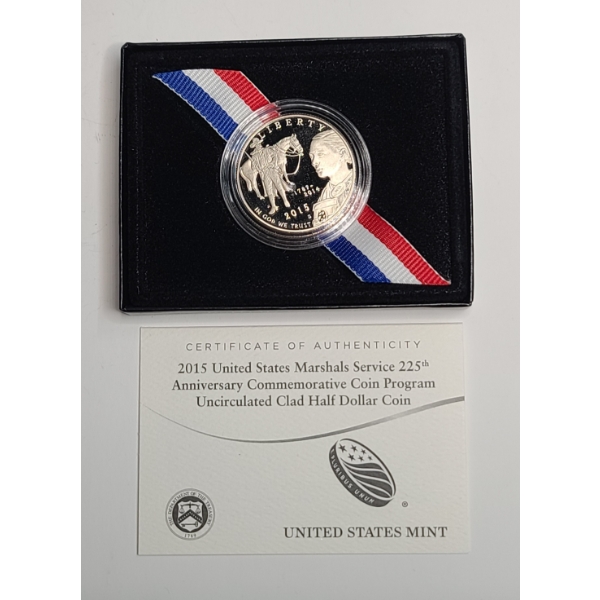 2015-D U.S Marshals Service 225th Anniversary Comm. Coin Program Uncirculated Clad Half Dollar
