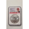 Image 1 : NGC 2023 MS70 45TH President Of The United States 1 Troy Ounce .999 Fine Silver American Eagle