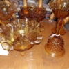Image 2 : Vintage Fenton Amber Ruffled Glass Lot - See Pics