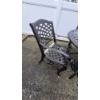 Image 3 : PICKUP IN NORTHFIELD - Superb Metal Outdoor Patio Table & 4 Chairs - 48" Includes Base For Umbrella 