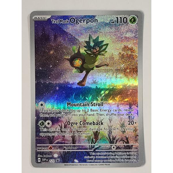 Teal Mask Ogerpon (SVP 123) Holo Black Star Promo Card From The Scarlet & Violet Series