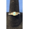 Women's 10K Gold Ring With Iridescent Stone - Size 7 - Weight: 1.5g
