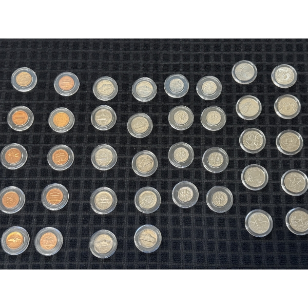 	Unique Coin Collection Of Various Sizes And Face Values, 38 Coins - Mint Condition